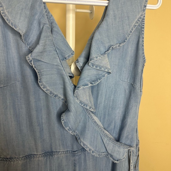 Guess tencel ruffled Light Blue Women's Wide-Leg Jumpsuit - Picture 10 of 12